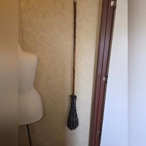 Rustic Black Broomstick